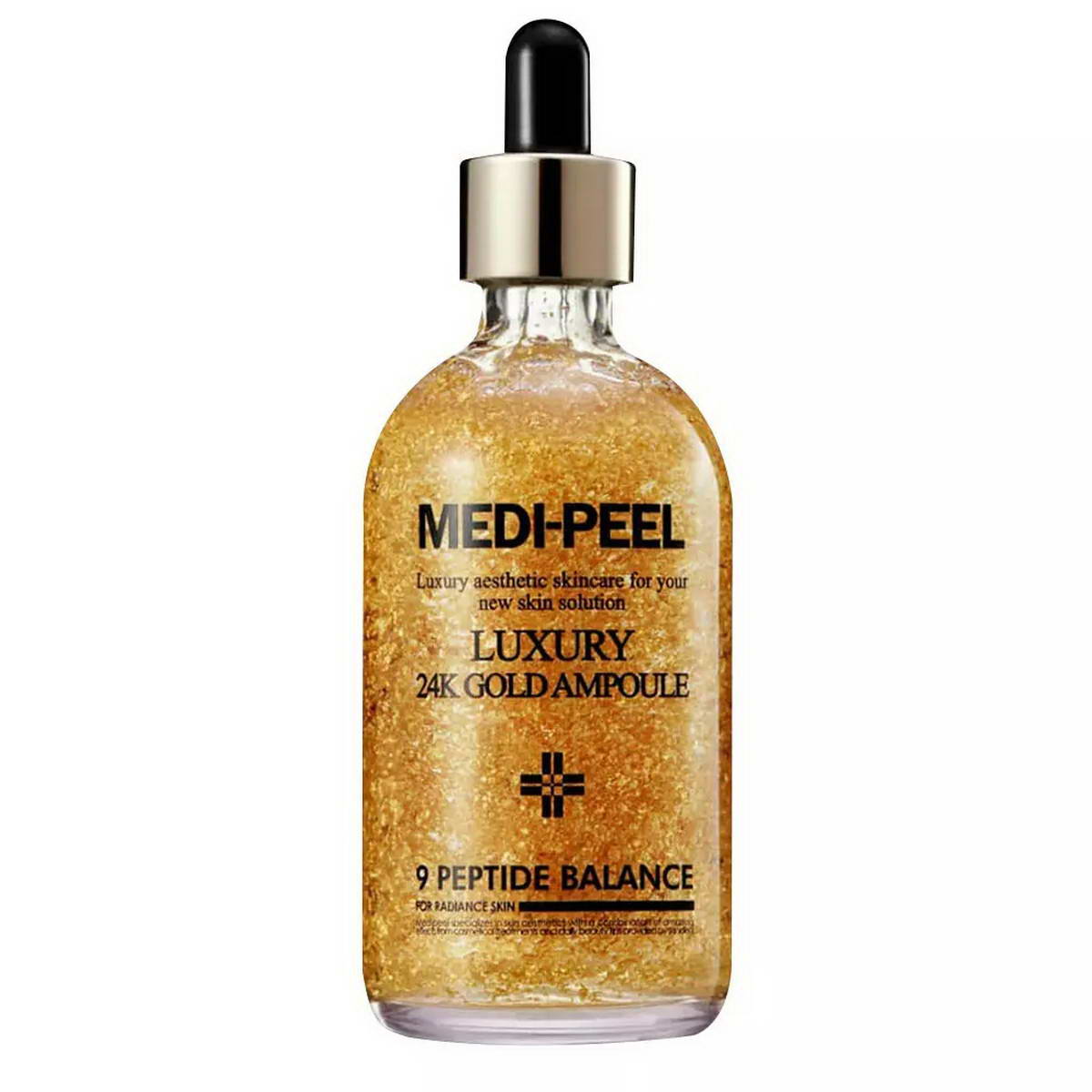 Сироватка для обличчя із золотом для еластичності шкіри Medi-Peel Luxury 24K Gold Ampoule з золотом 100 мл