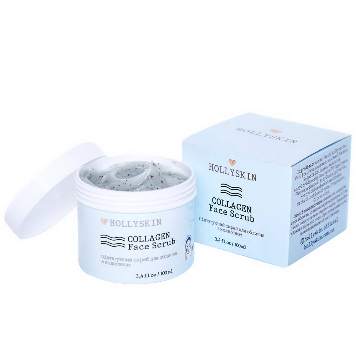 Скраб для обличчя з колагеном Hollyskin Collagen Face Scrub 100 мл