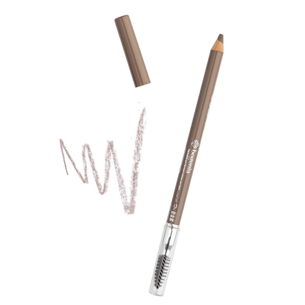 Олівець для брів пудровий Bogenia BG506 (002 Gentle Brown)