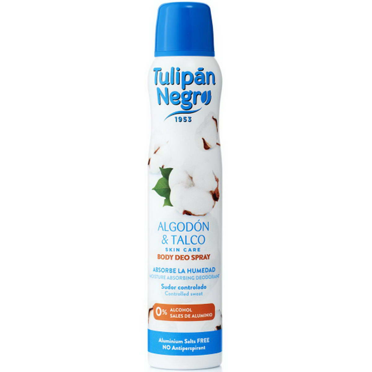 Дезодорант-спрей Бавовна та тальк  Tulipan Negro 200 мл