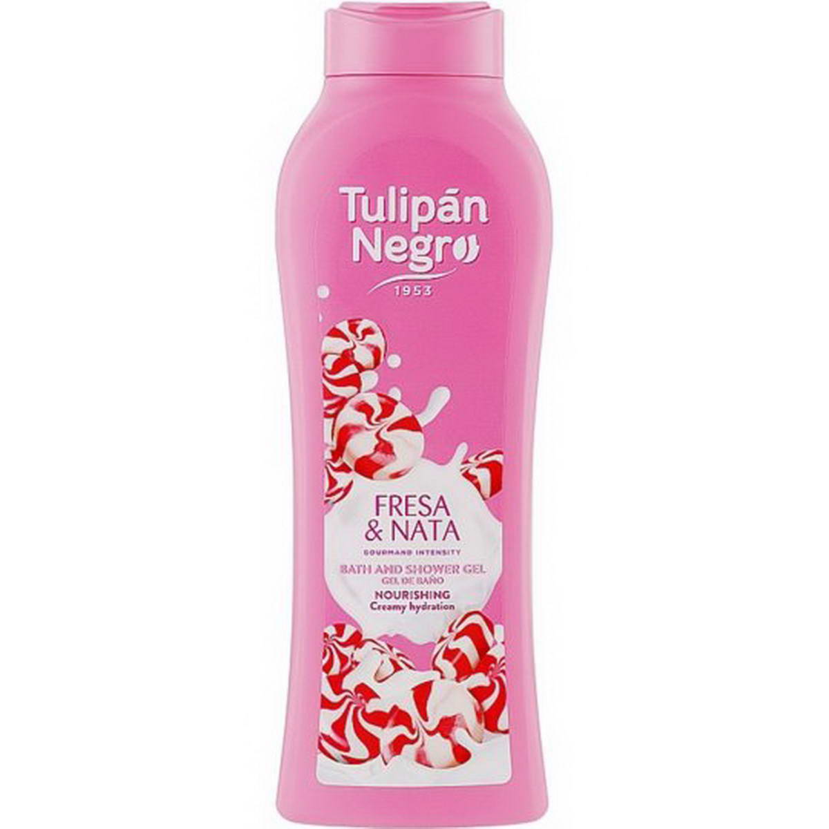 Гель для душу Полуничний крем Tulipan Negro 650 мл