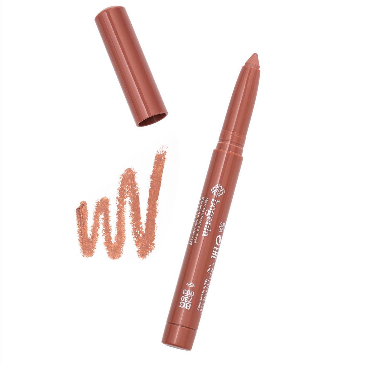Помада-олівець для губ Bogenia Velvet Waterproof Matte BG730 (№003 Brown Melon)