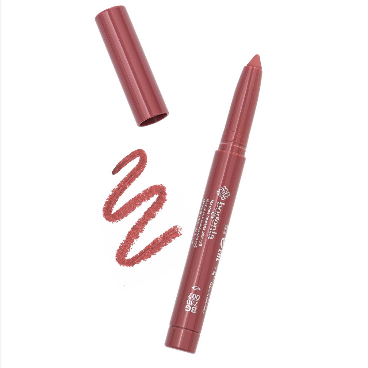 Помада-олівець для губ Bogenia Velvet Waterproof Matte BG730 (№007 Butterscotch)
