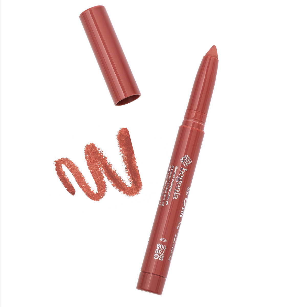Помада-олівець для губ Bogenia Velvet Waterproof Matte BG730 (№009 Cashmere)