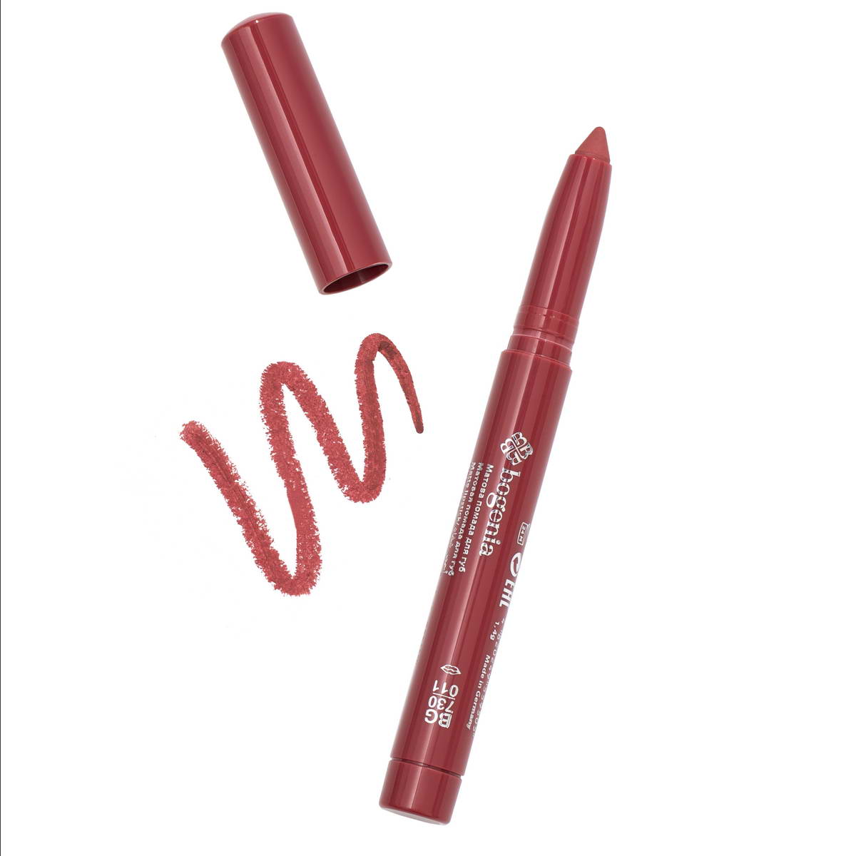 Помада-олівець для губ Bogenia Velvet Waterproof Matte BG730 (№011 Dreams)