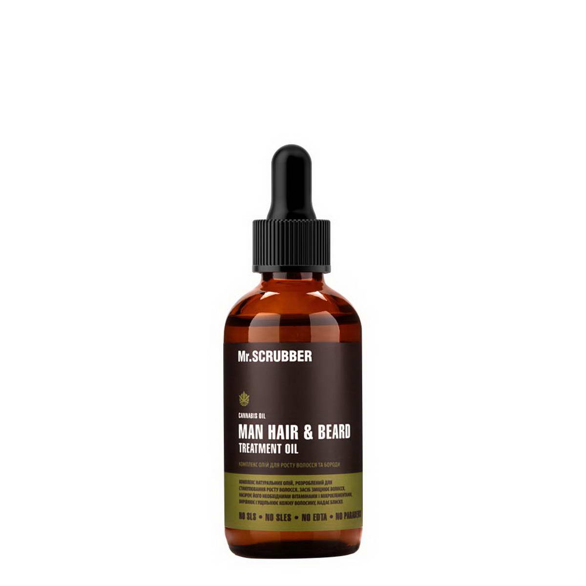 Комплекс олій для росту волосся та бороди Mr.SCRUBBER Man hair & Beard Treatment Oil 50 мл