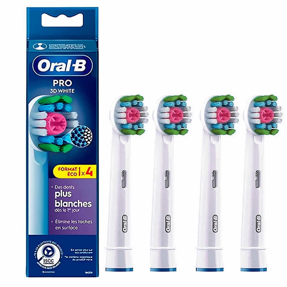 Насадка для електричної зубної щітки ORAL-B 3D White 4шт