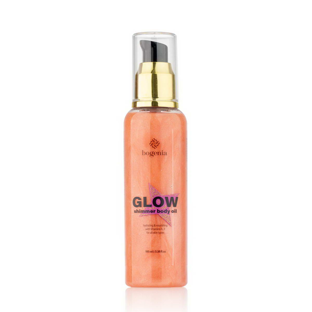 Олія для тіла з шимером Bogenia Glow Shimmer Body Oil BG424 (001) 100 мл