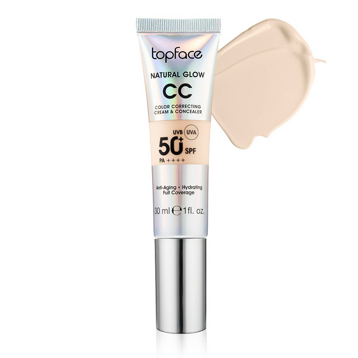 Тональний крем для обличчя TopFace Natural Glow CC Cream & Concealer PT472 (001) 30 мл