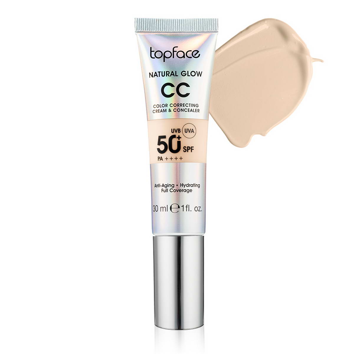 Тональний крем для обличчя TopFace Natural Glow CC Cream & Concealer PT472 (004) 30 мл