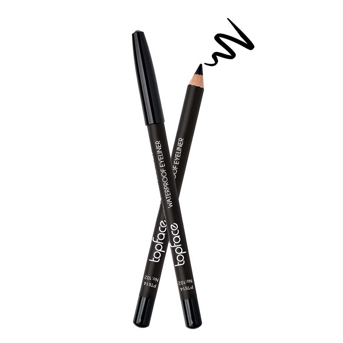 Олівець для очей водостійкий TopFace Waterproof Eyeliner PT614 (102)