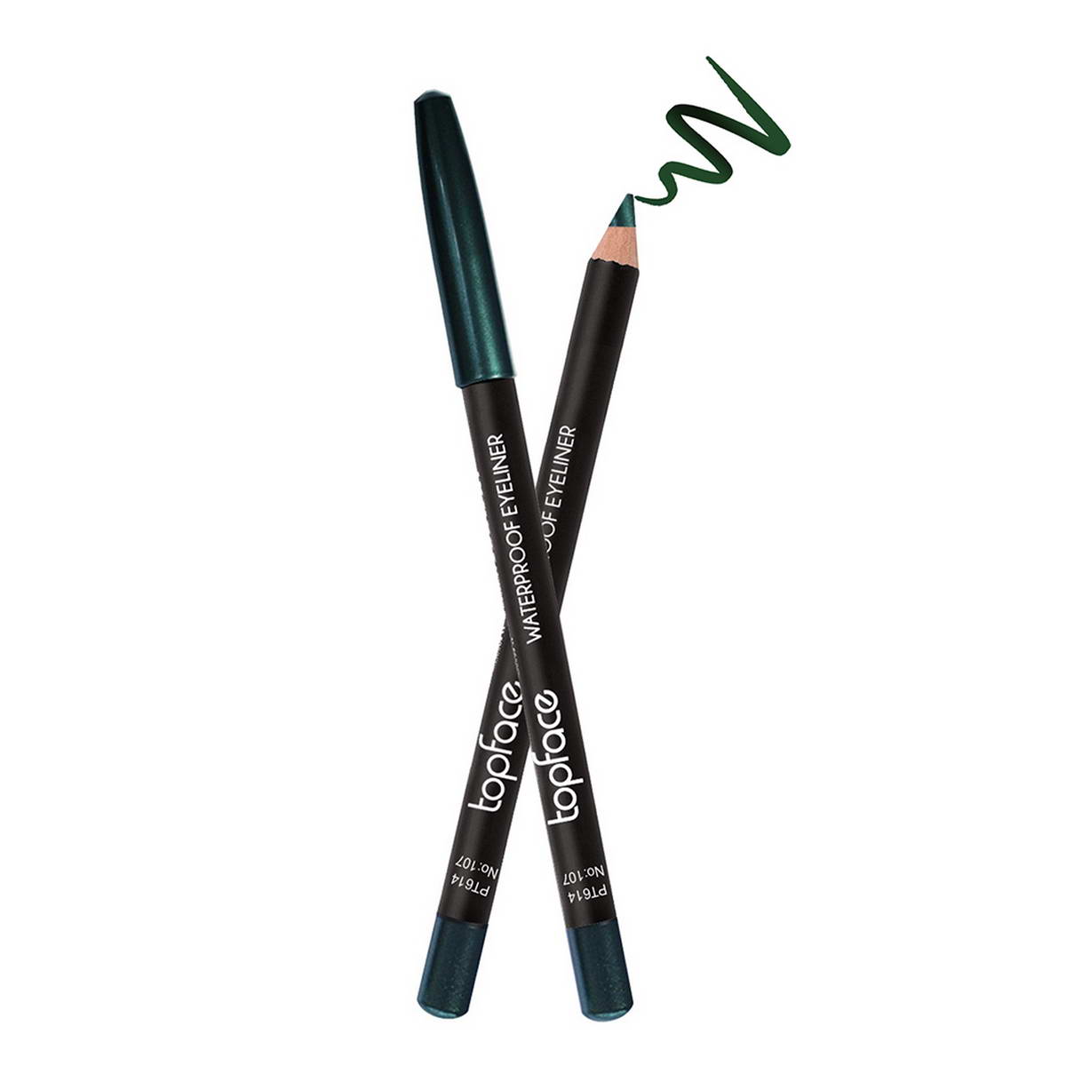 Олівець для очей водостійкий TopFace Waterproof Eyeliner PT614 (107)