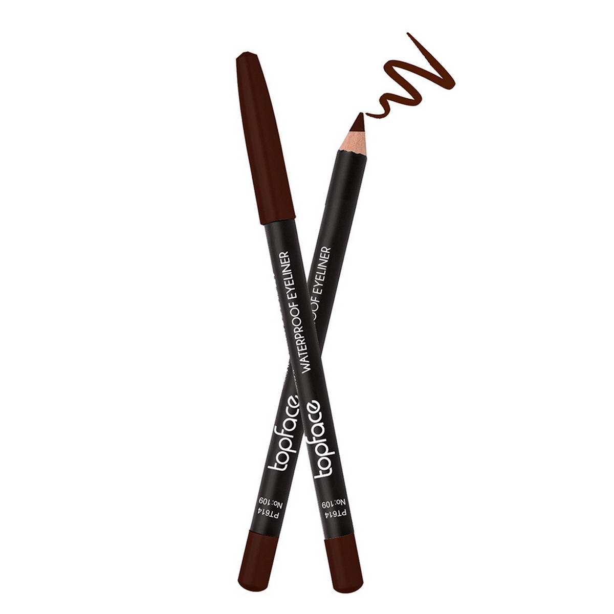 Олівець для очей водостійкий TopFace Waterproof Eyeliner PT614 (109)