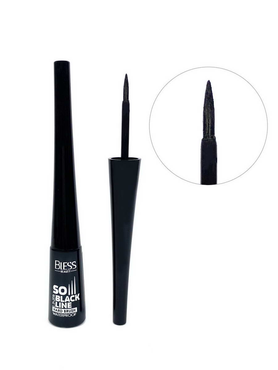 Підводка для очей з твердою кісточкою Bless Beauty So Black Line Hard Brush Eyeliner