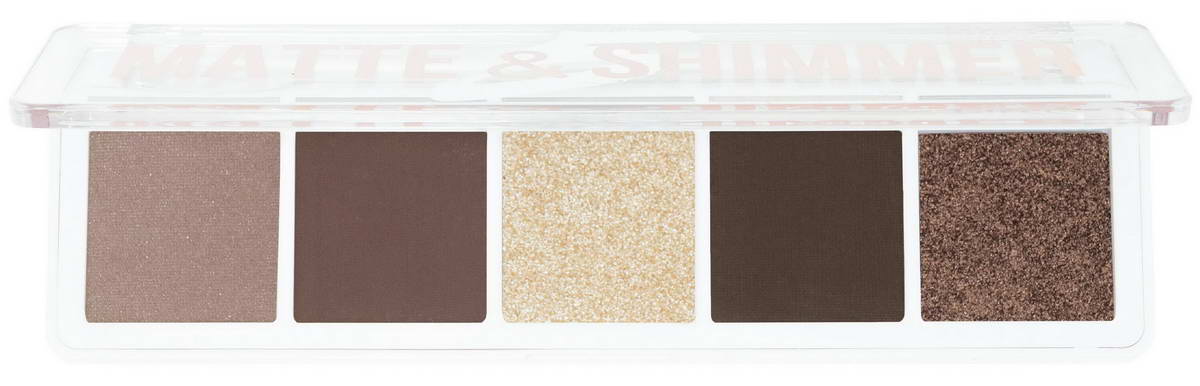 Тіні для повік Bless Beauty Matte & Shimmer 5 відтінків № 01 (Brown)