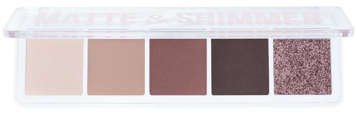 Тіні для повік Bless Beauty Matte & Shimmer 5 відтінків № 04 (Pink)