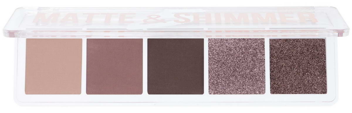 Тіні для повік Bless Beauty Matte & Shimmer 5 відтінків № 05 (Burgundy)