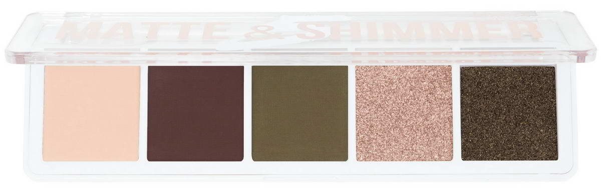 Тіні для повік Bless Beauty Matte & Shimmer 5 відтінків № 07(Olive)