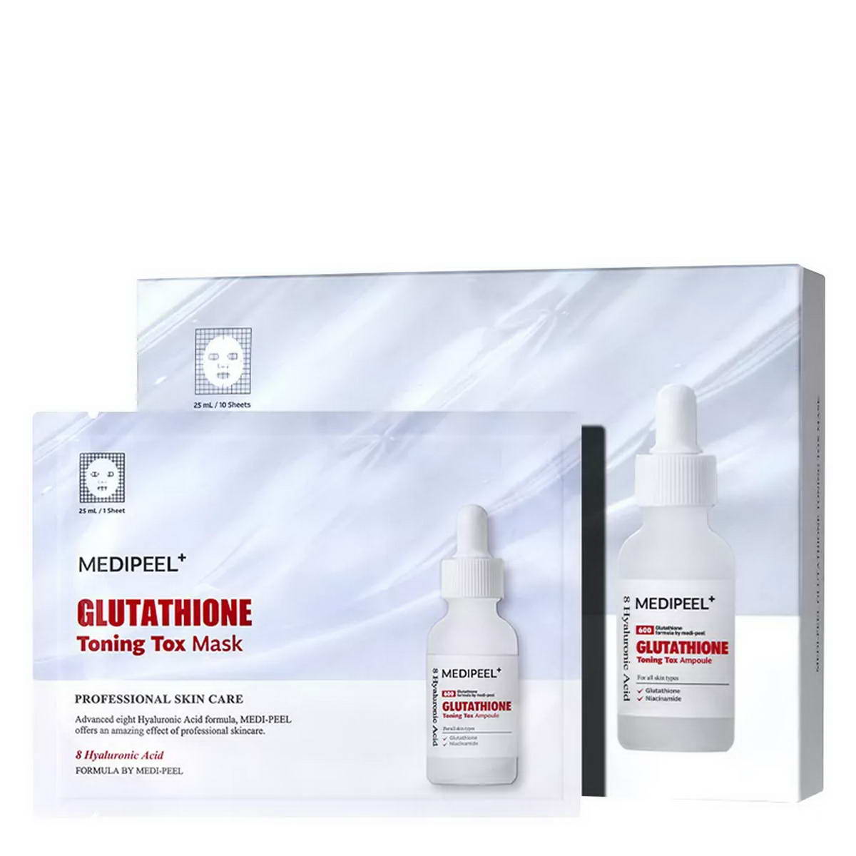Маска для обличчя відбілююча тонізуюча Medi-PeelGlutathione Toning Tox Mask 25 мл