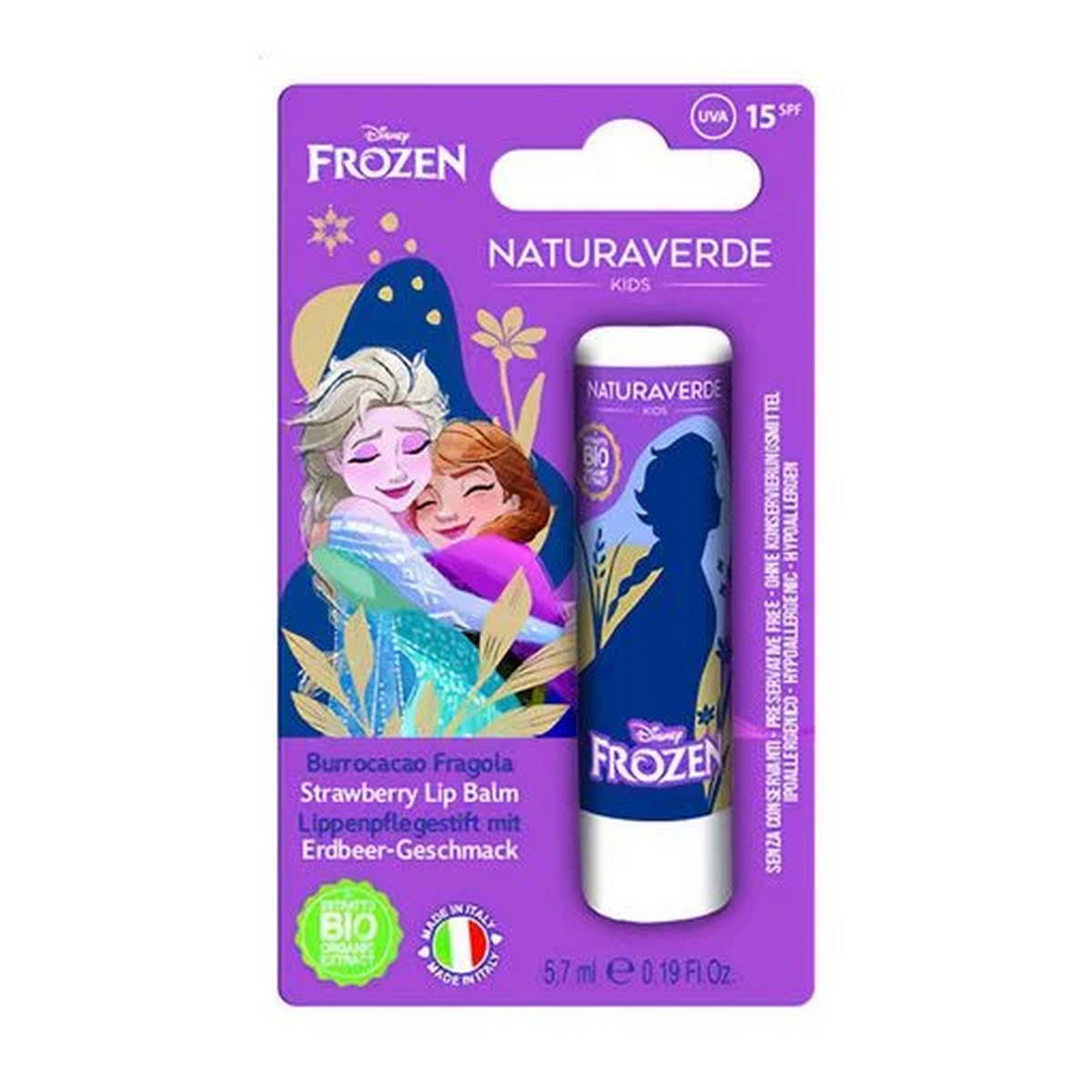 Бальзам для губ полуничка Naturaverde Kids Frozen II SPF15 5,7 мл