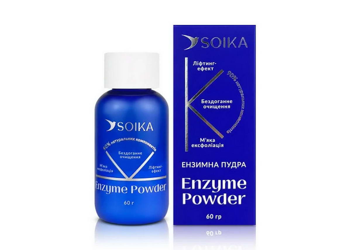 Ензимна пудра для вмивання з екстрактом центелли та алоє Soika 60 г