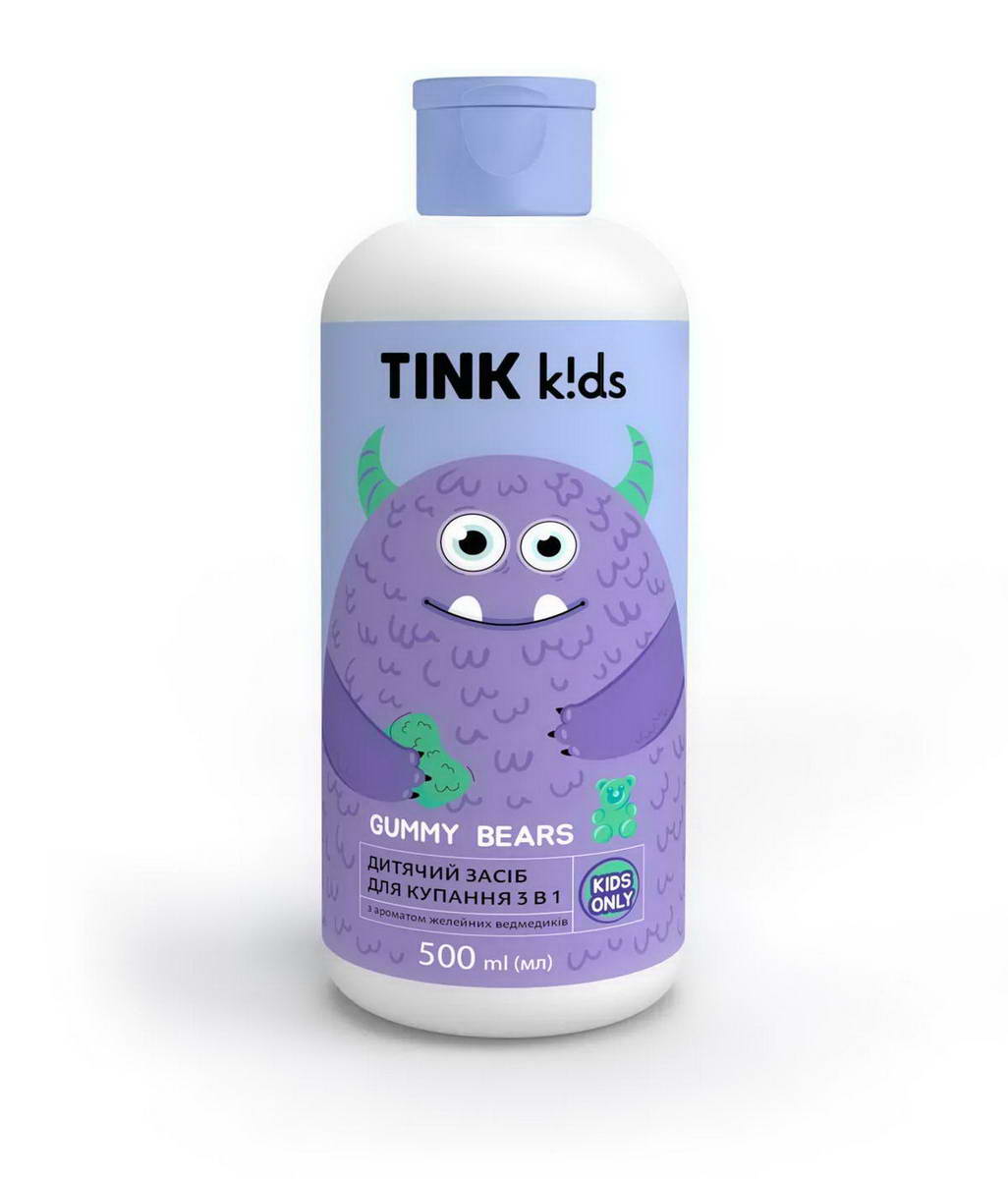 Засіб для купання 3 в 1 дитячий Tink kids Gummy Bears 500 мл
