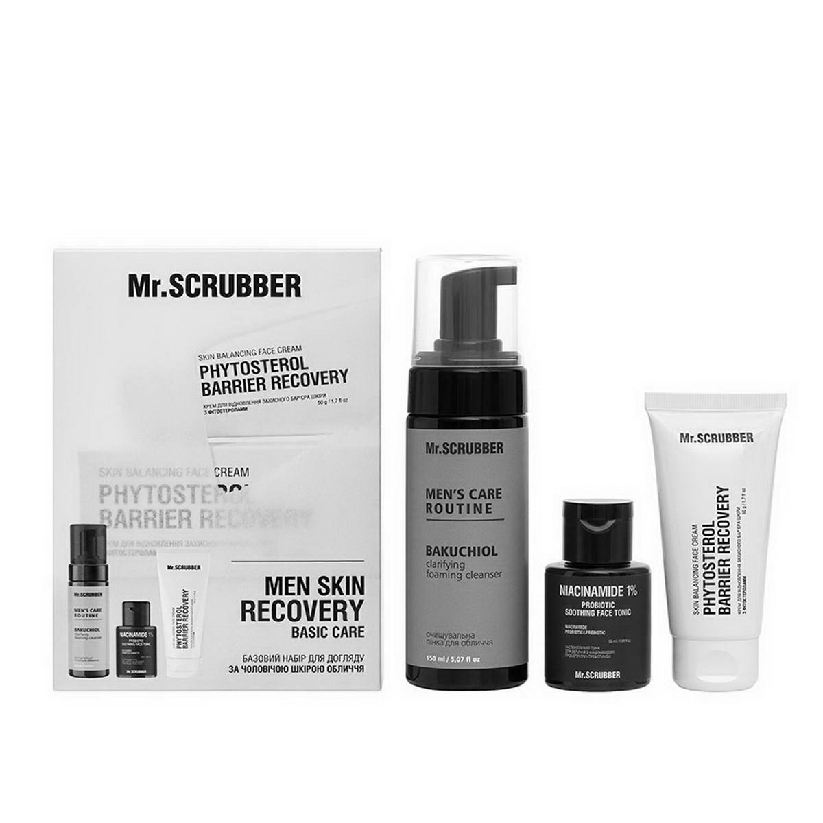 Набір родарунковий Mr.SCRUBBER Men skin recovery basic care