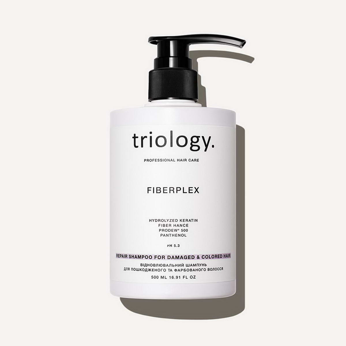 Шампунь Відновлювальний для пошкодженого та фарбованого волосся Triology Fiberplex 500 мл