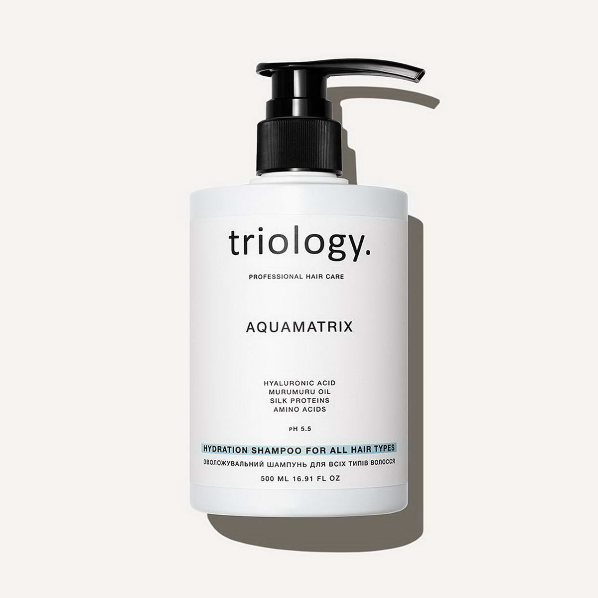 Шампунь Зволожувальний для всіх типів волосся Triology Aquamatrix 500 мл