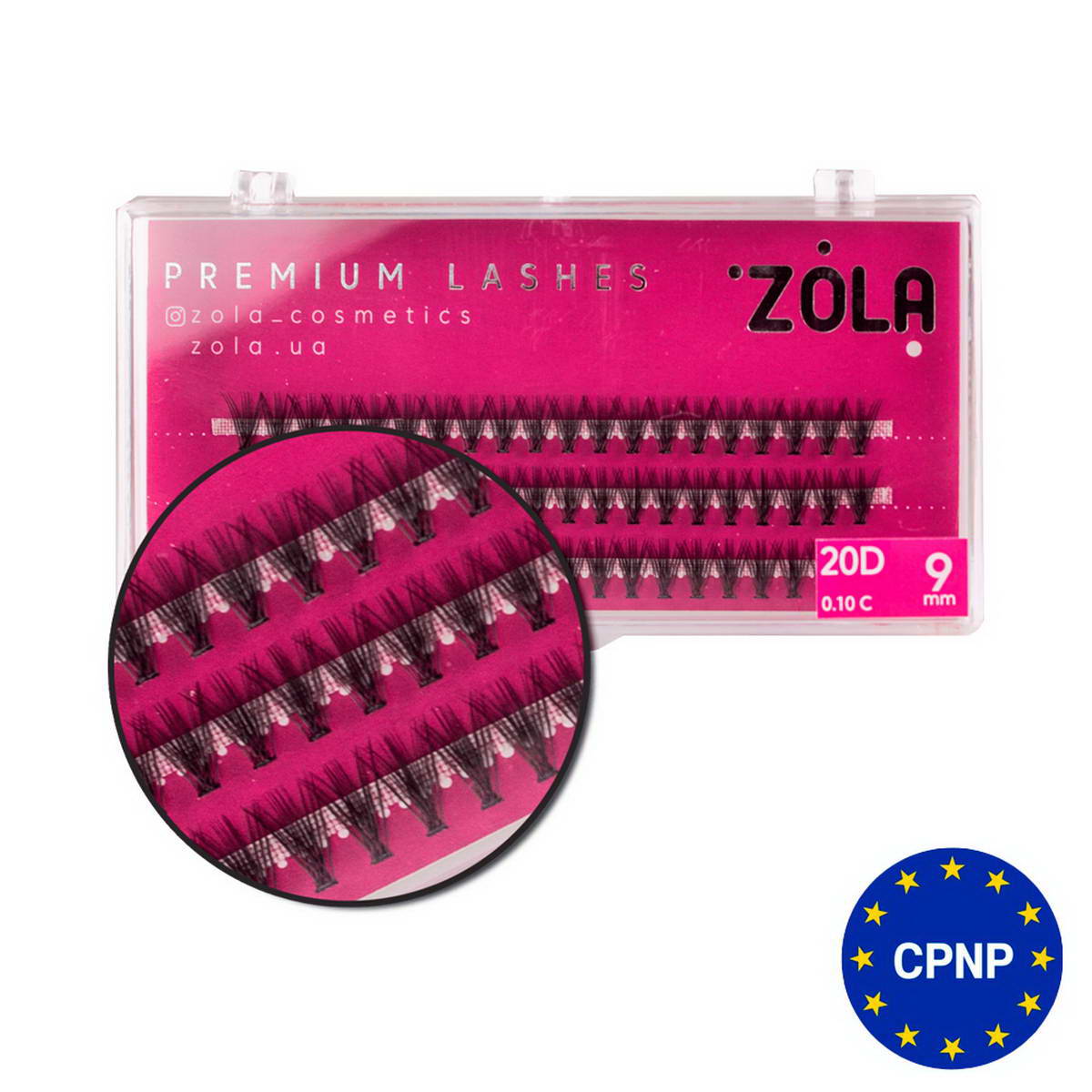Zola Вії-пучки 20D 9 mm
