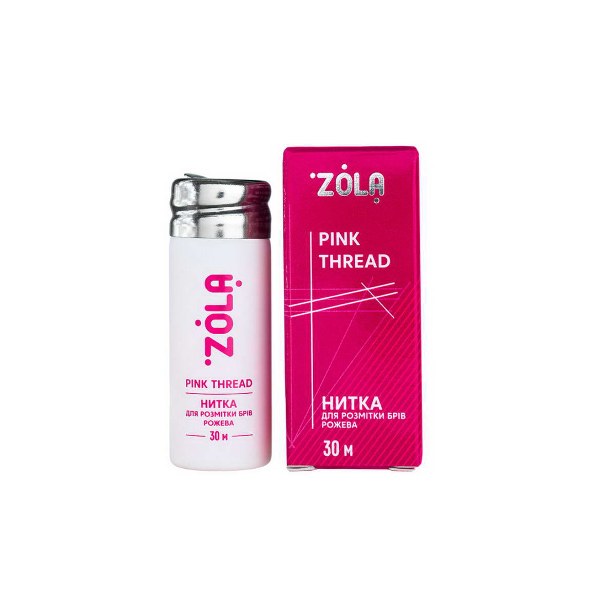 Zola Нитка для розмітки брів Рожева 30м