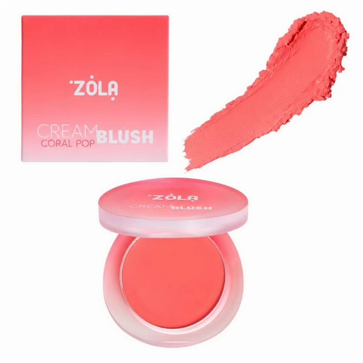 Zola Рум’яна Кремові Cream Blush Coral Pop