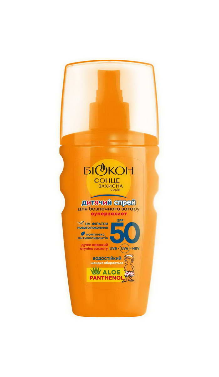 Біокон Спрей д/безпечної засмаги Суперзахист SPF-50 дит 160мл